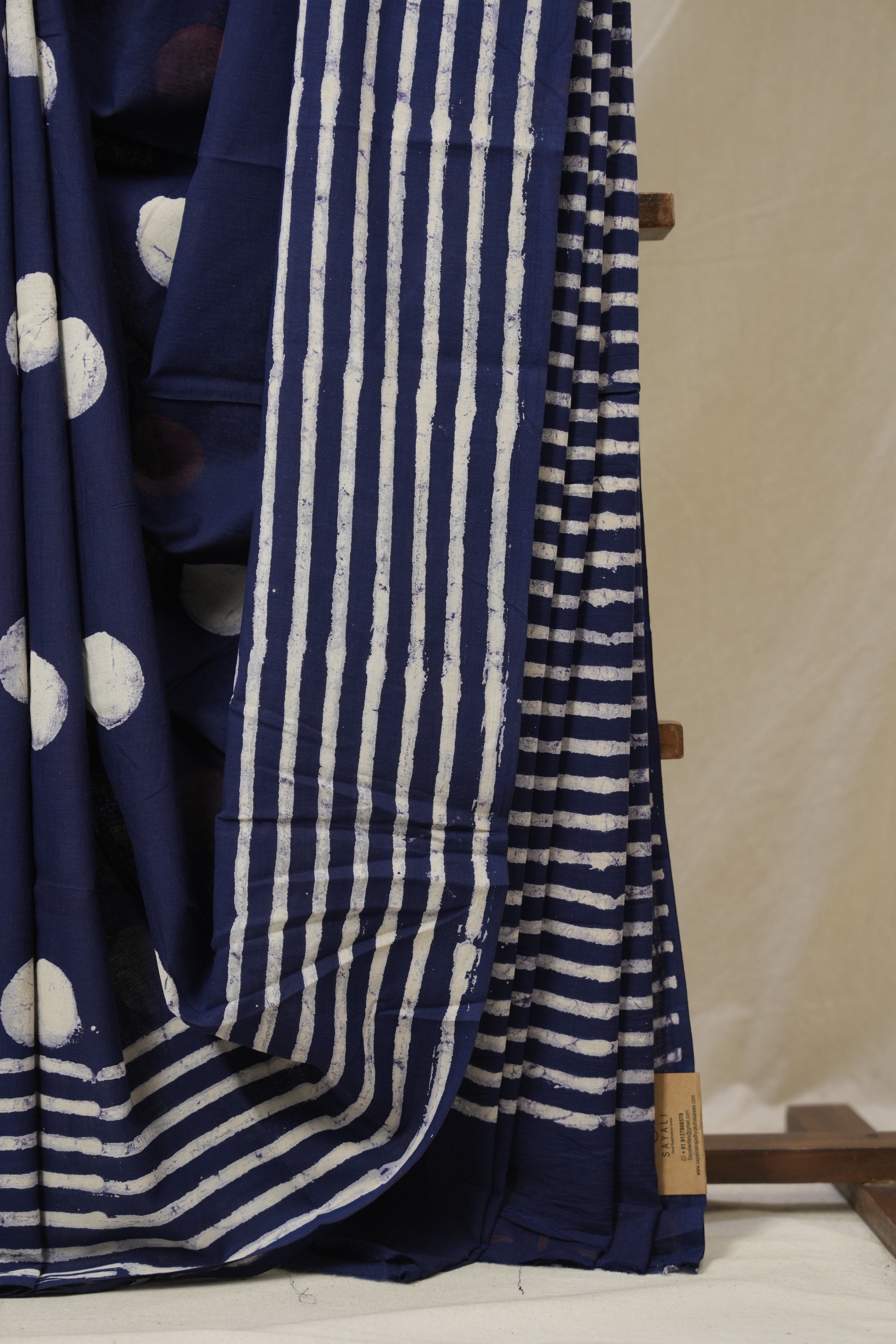 Nevy Blue HBP Cotton Saree - SRNBCS3262