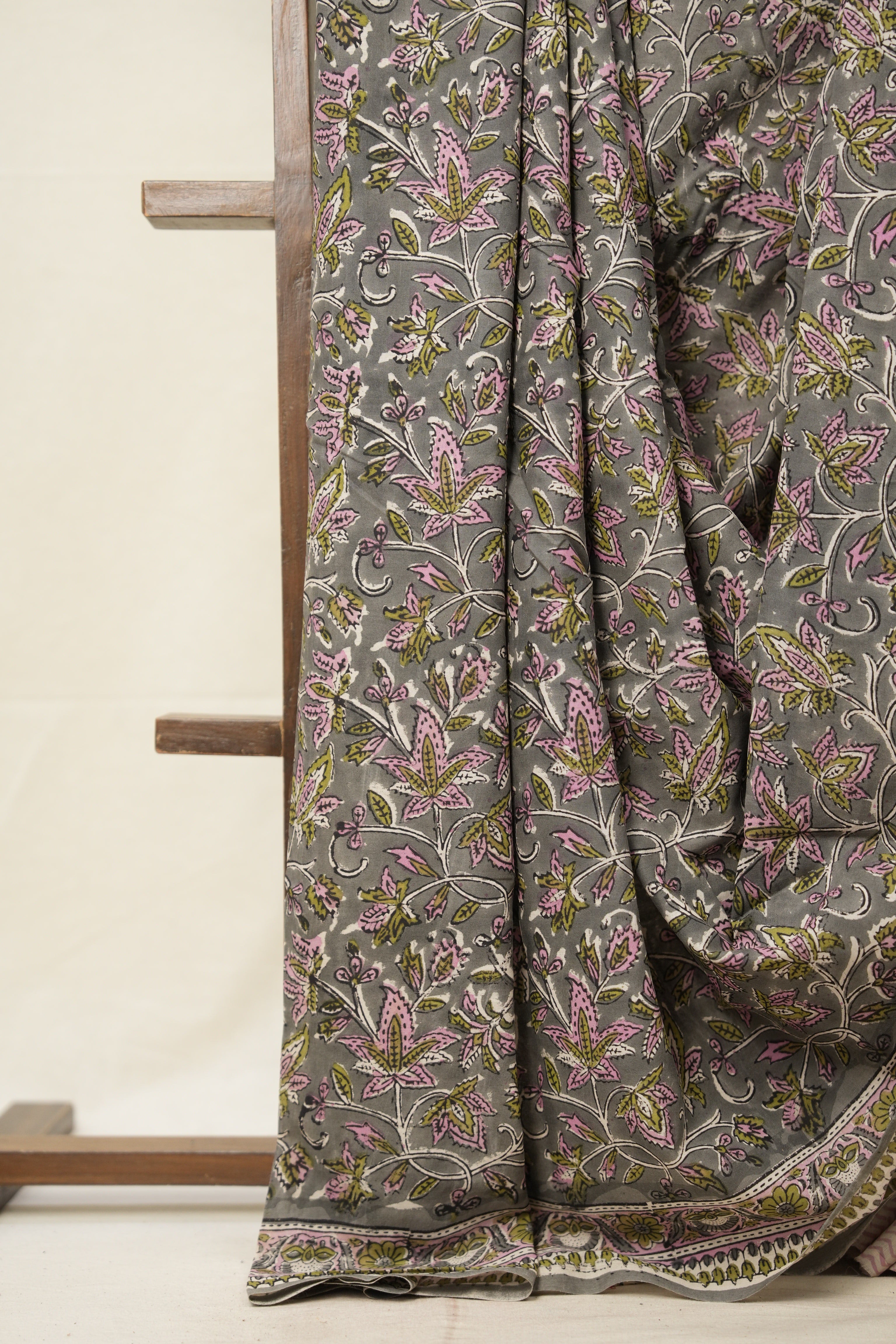 Grey HBP Cotton Saree - SRGCS2780