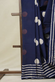 Nevy Blue HBP Cotton Saree - SRNBCS3262