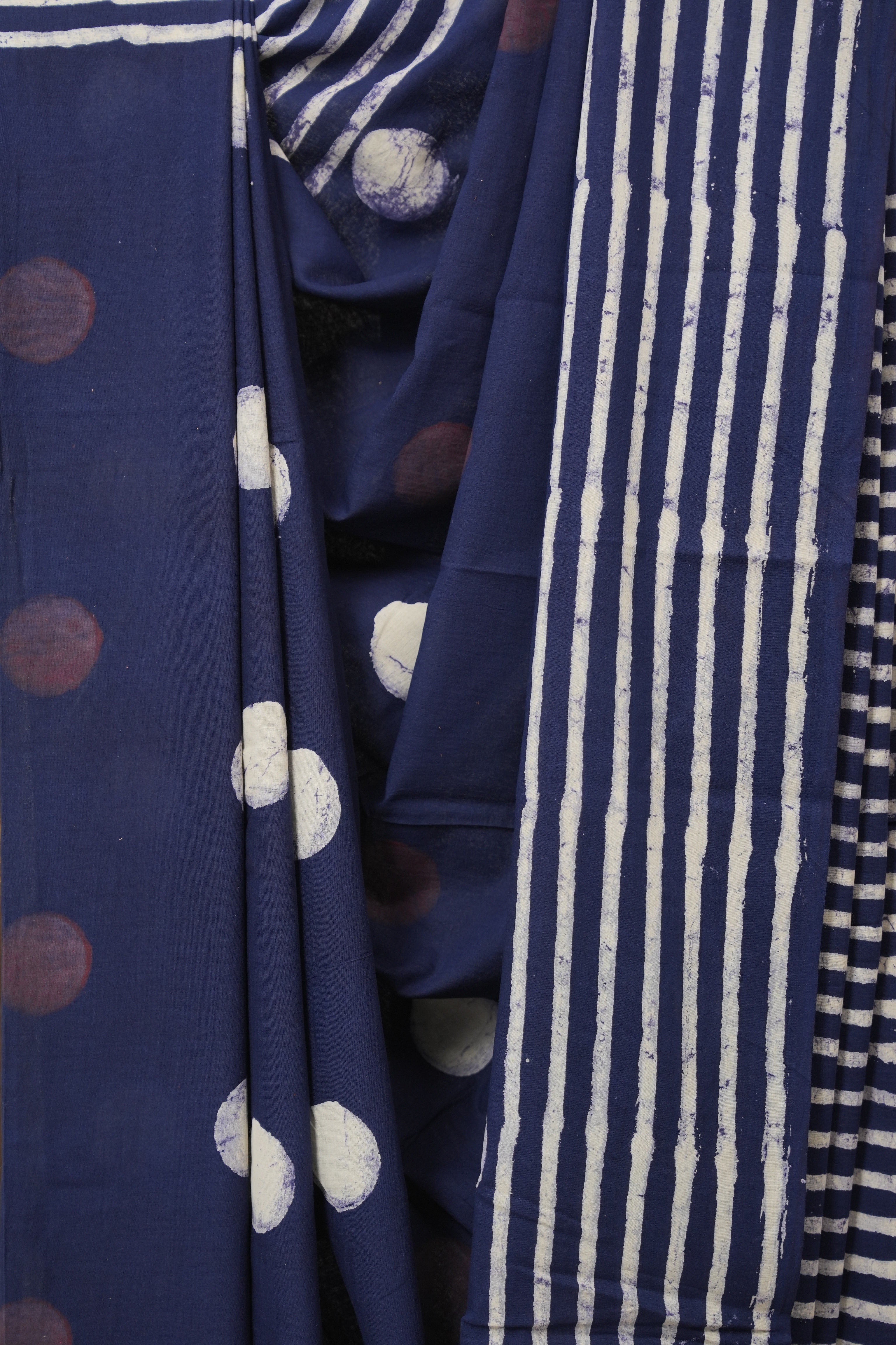 Nevy Blue HBP Cotton Saree - SRNBCS3262