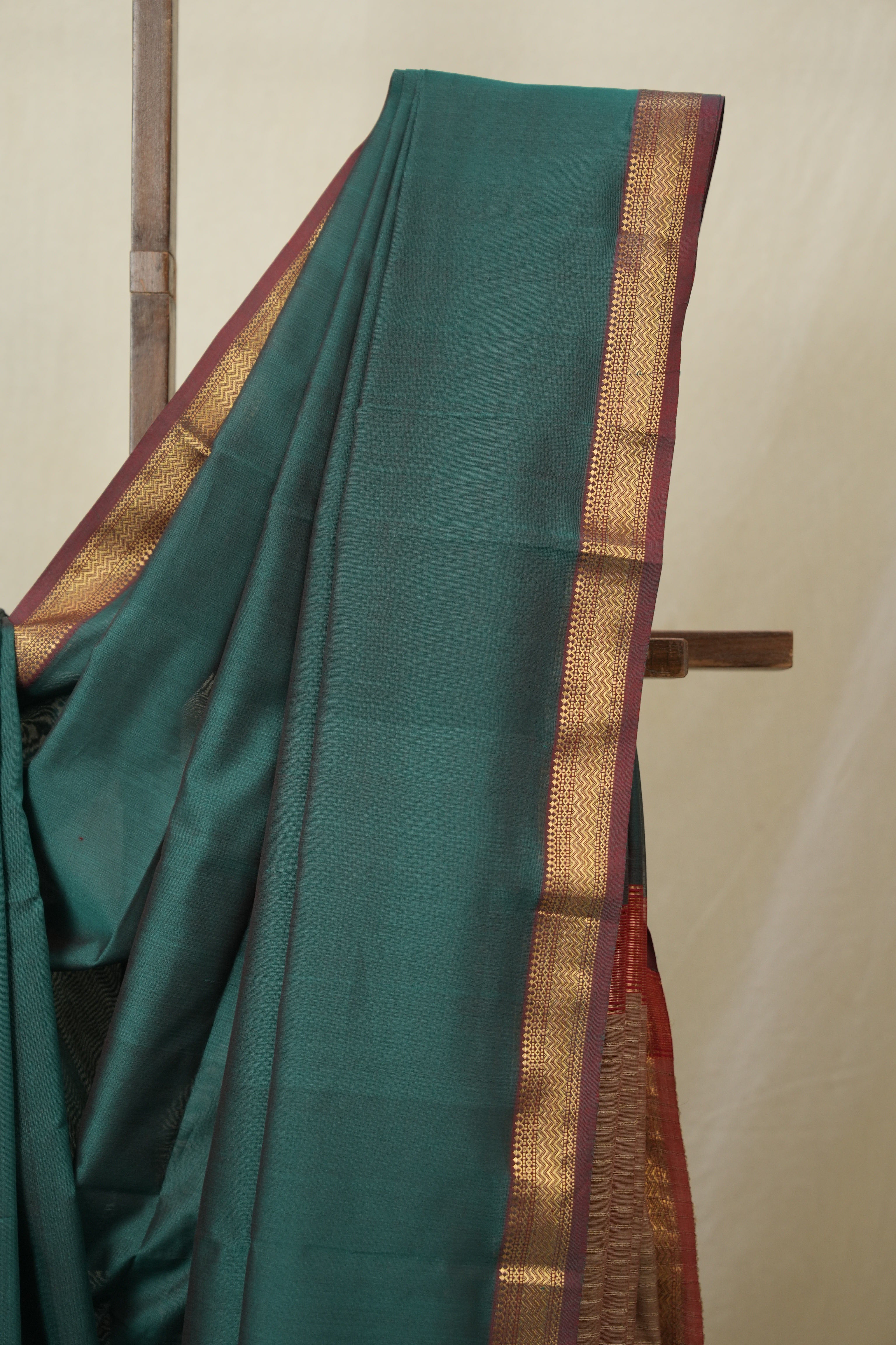 Green Maheshwari Saree - SRGMS1091