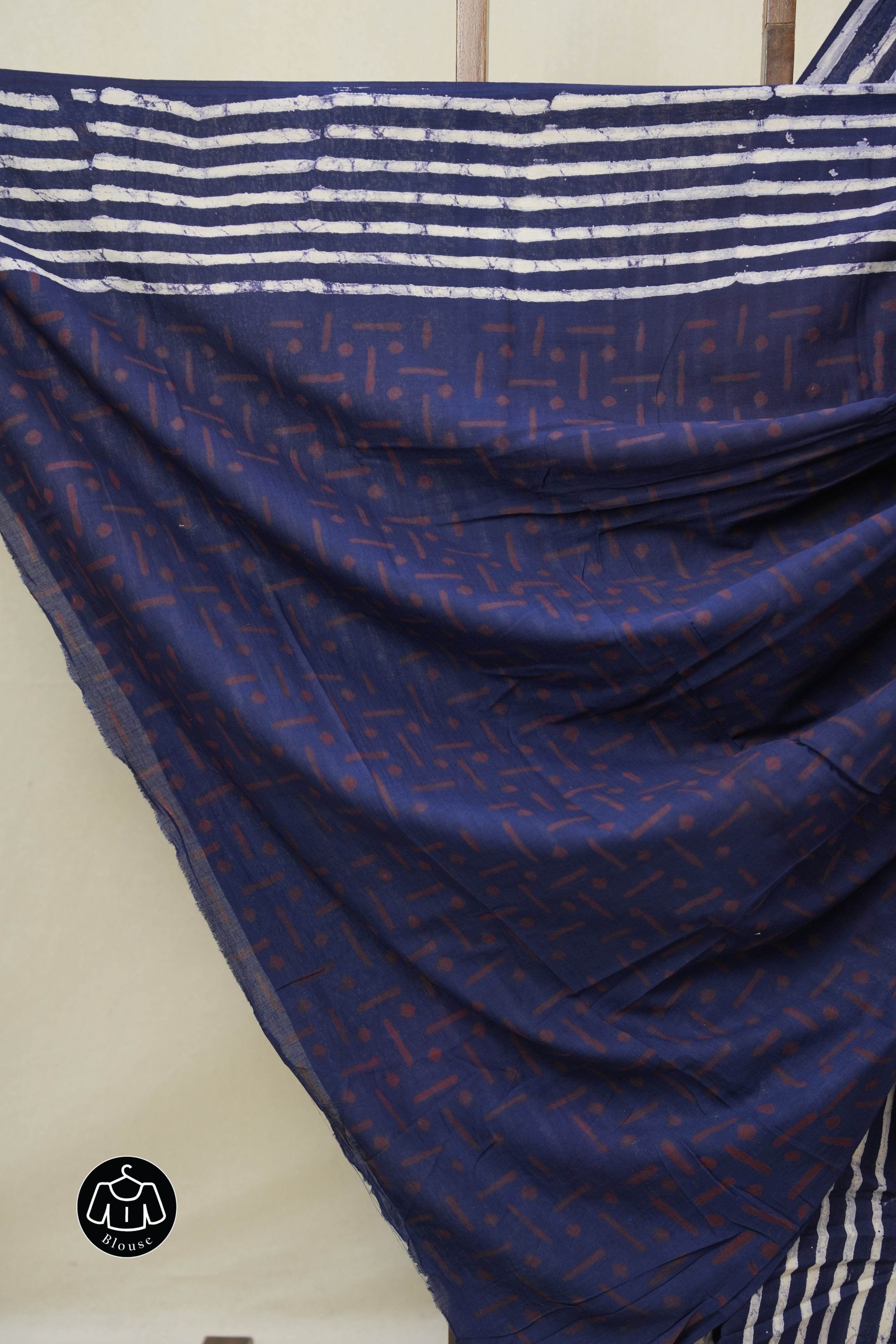 Nevy Blue HBP Cotton Saree - SRNBCS3262