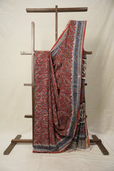 Maroon HBP Cotton Saree - SRMCS2779