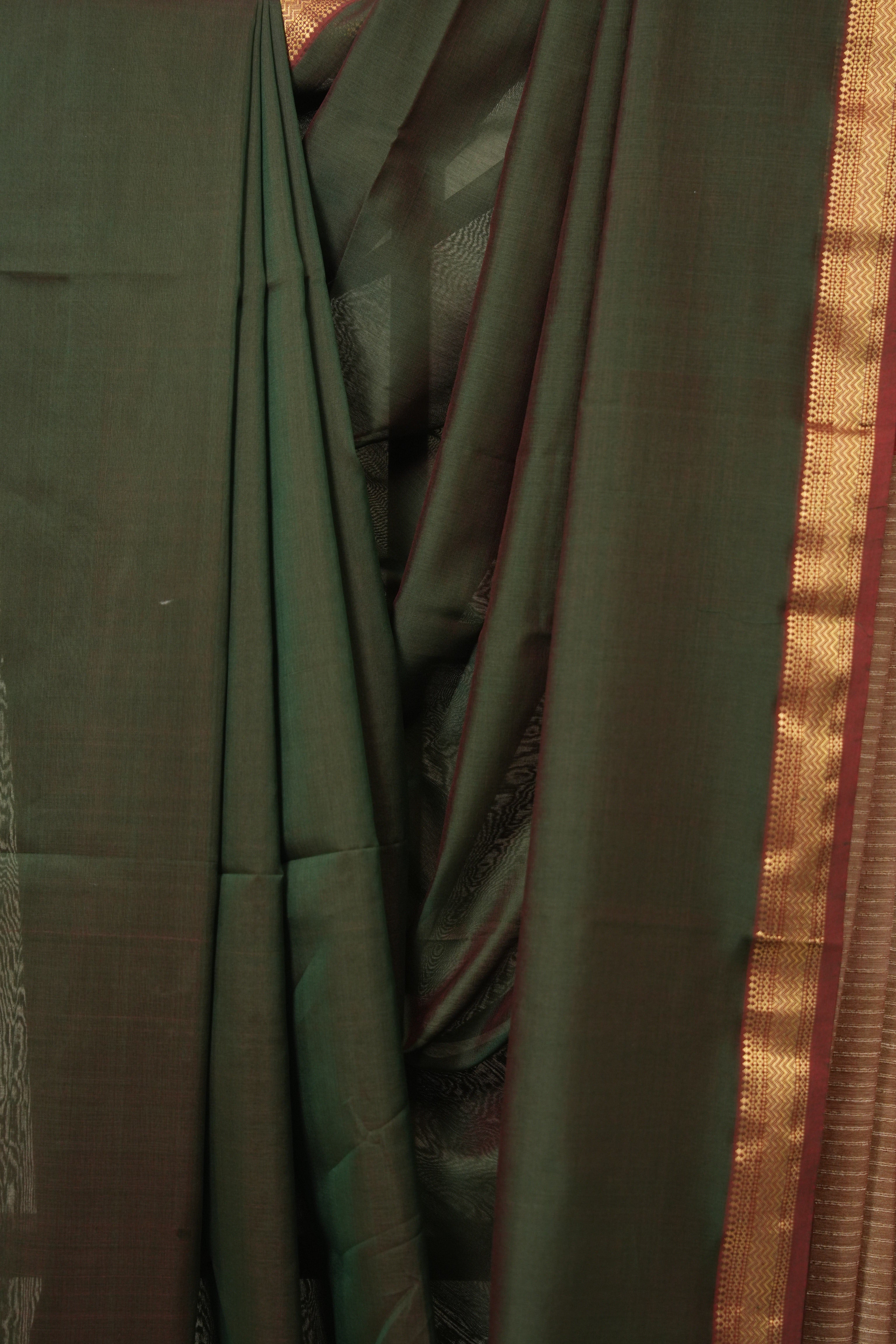 Green Maheshwari Saree - SRGMS1090
