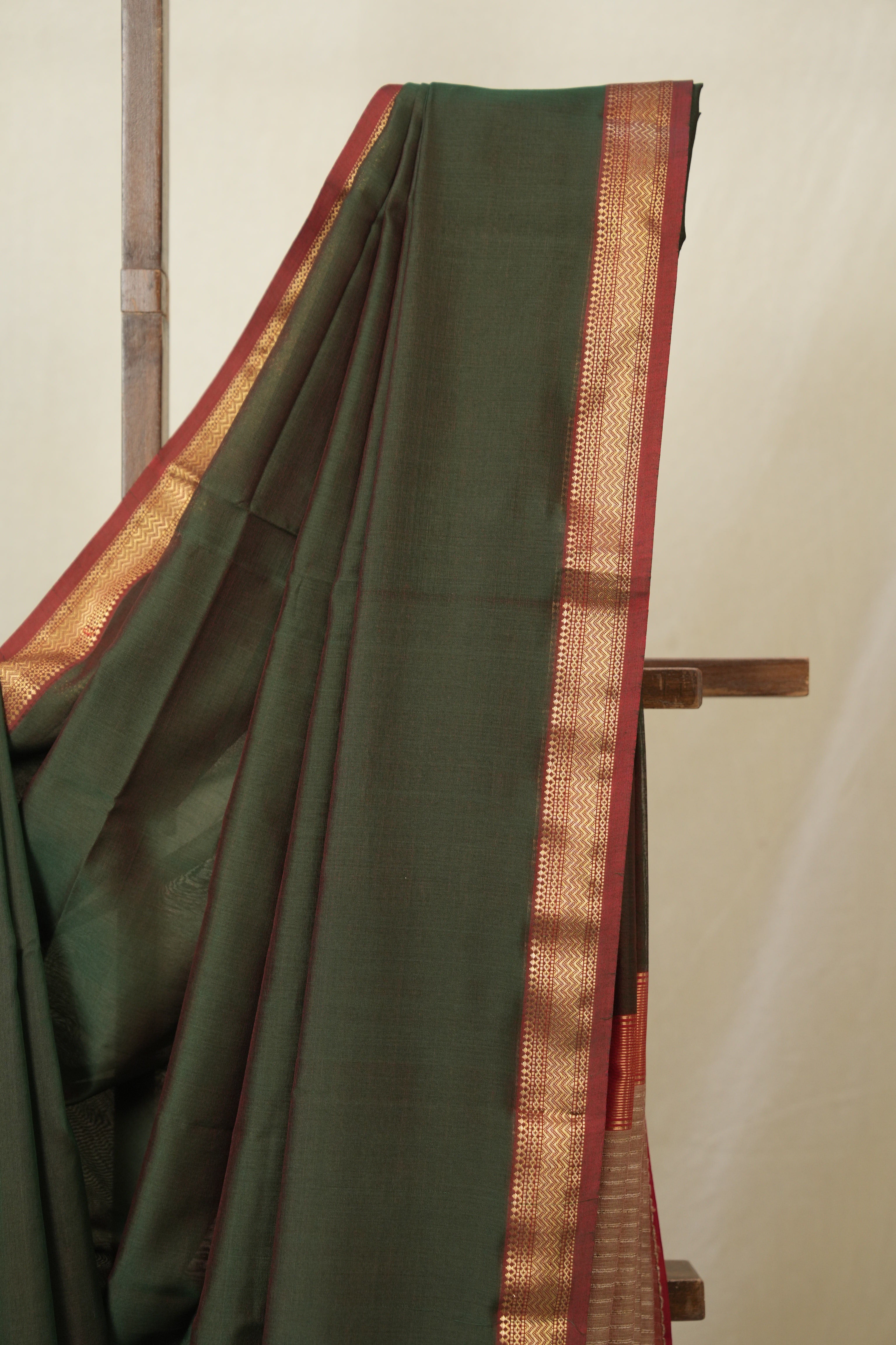 Green Maheshwari Saree - SRGMS1090