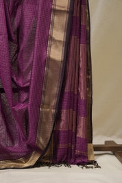 Purple Maheshwari Saree - SRPMS1101