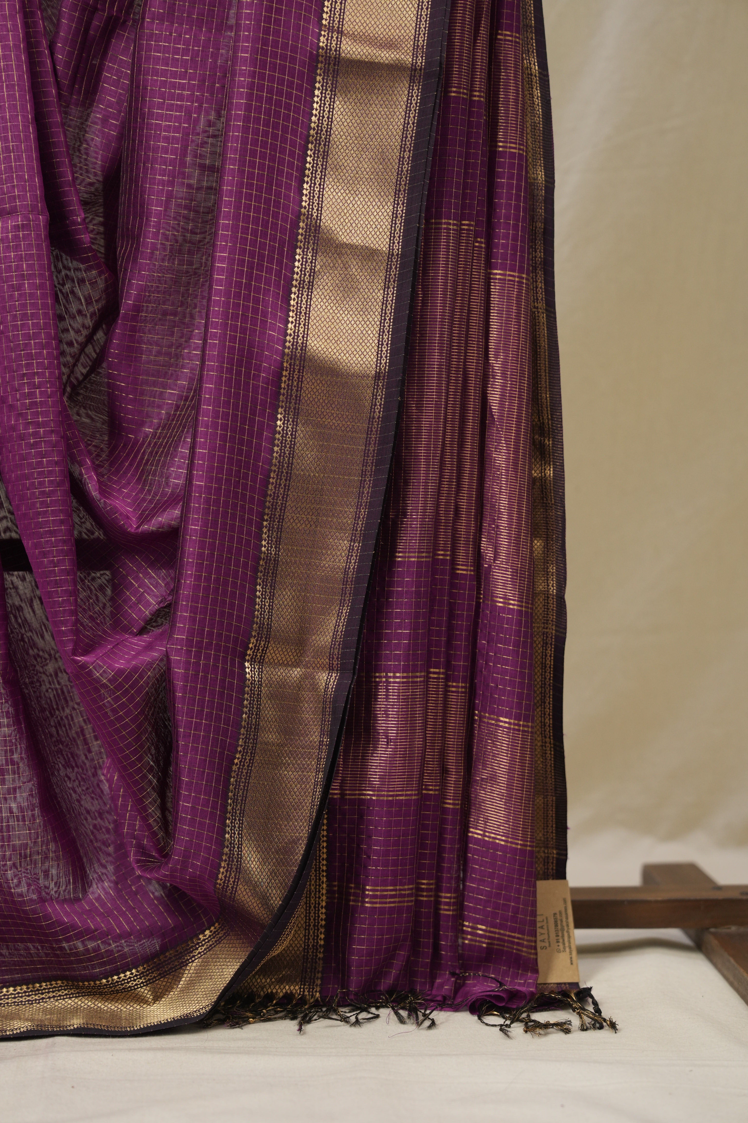 Purple Maheshwari Saree - SRPMS1101