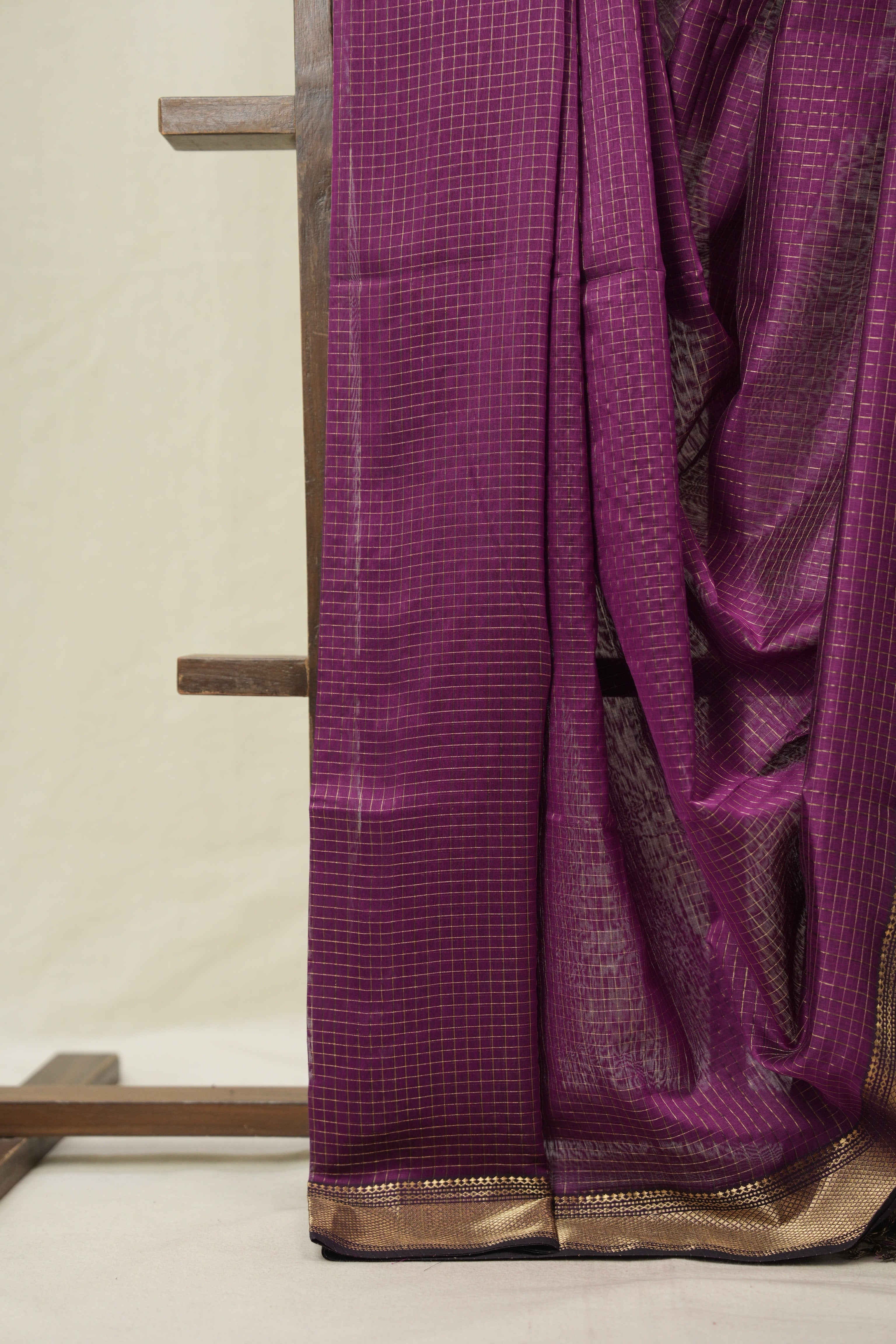 Purple Maheshwari Saree - SRPMS1101