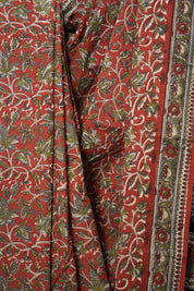 Maroon HBP Cotton Saree - SRMCS2778