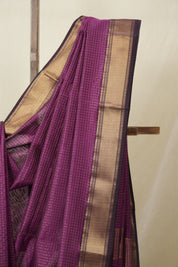 Purple Maheshwari Saree - SRPMS1101