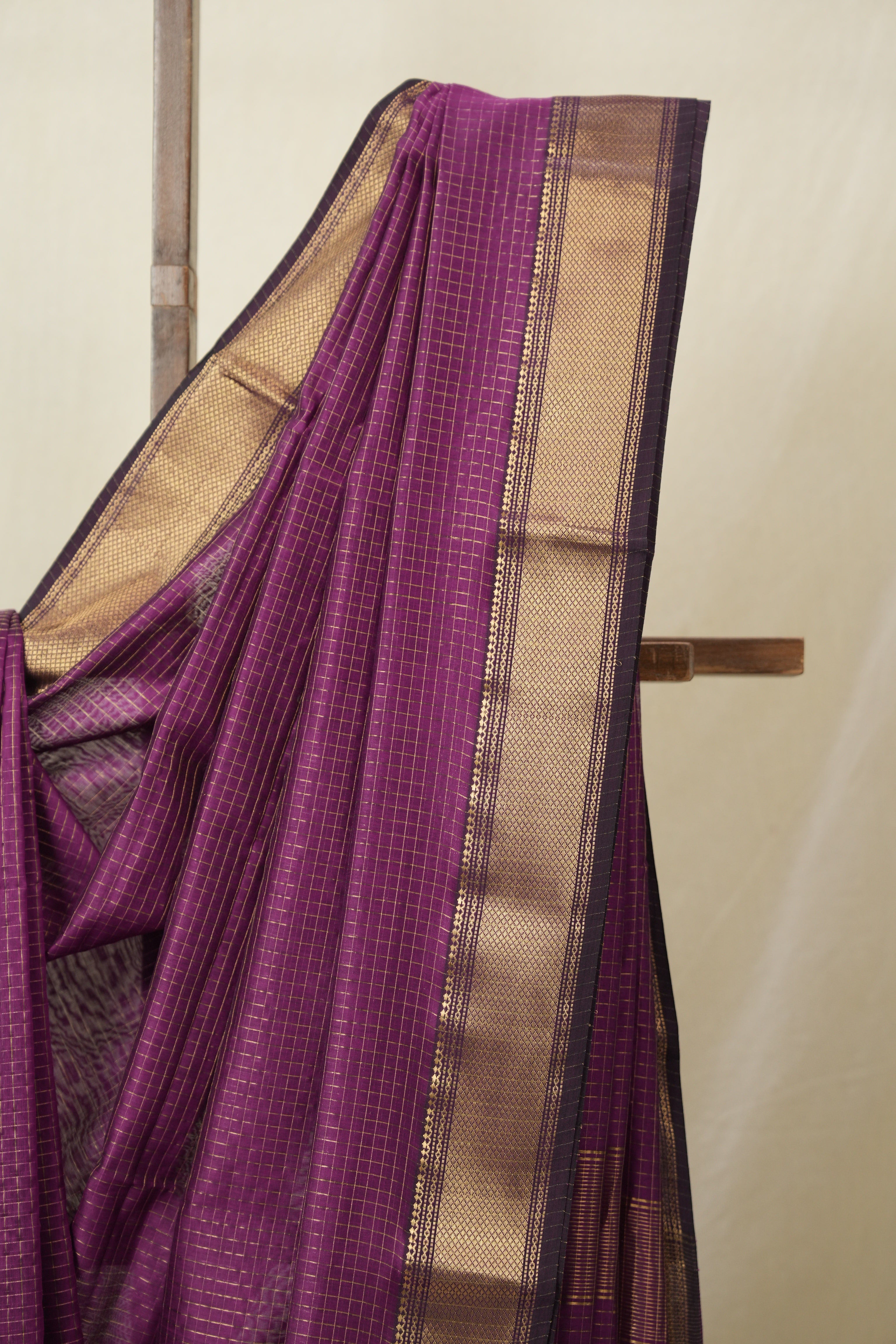 Purple Maheshwari Saree - SRPMS1101