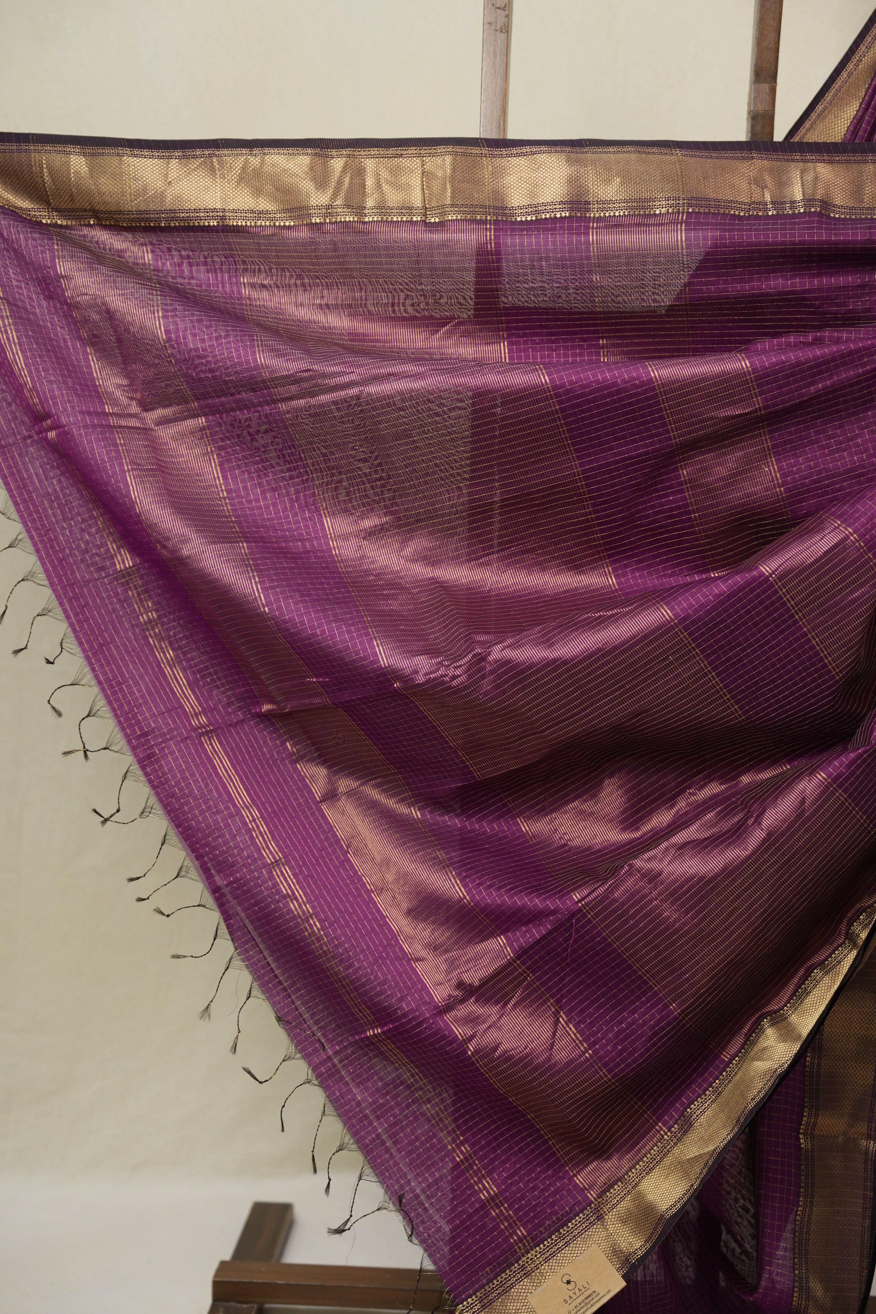 Purple Maheshwari Saree - SRPMS1101