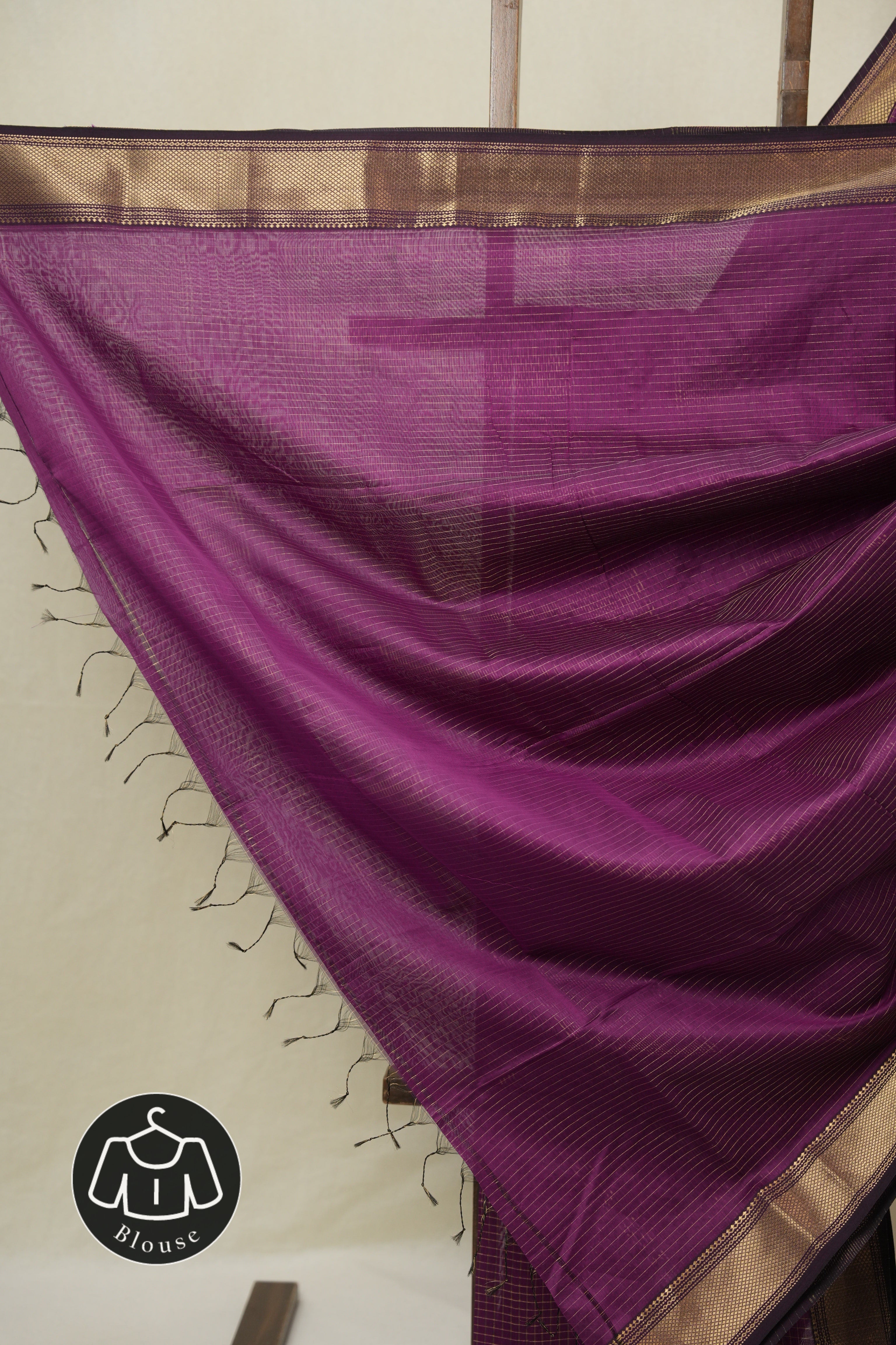 Purple Maheshwari Saree - SRPMS1101