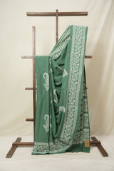 Green HBP Cotton Saree - SRGCS3259