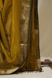 Mustard Maheshwari Saree - SRMMS1100