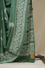 Green HBP Cotton Saree - SRGCS3259