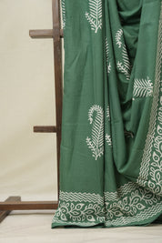 Green HBP Cotton Saree - SRGCS3259