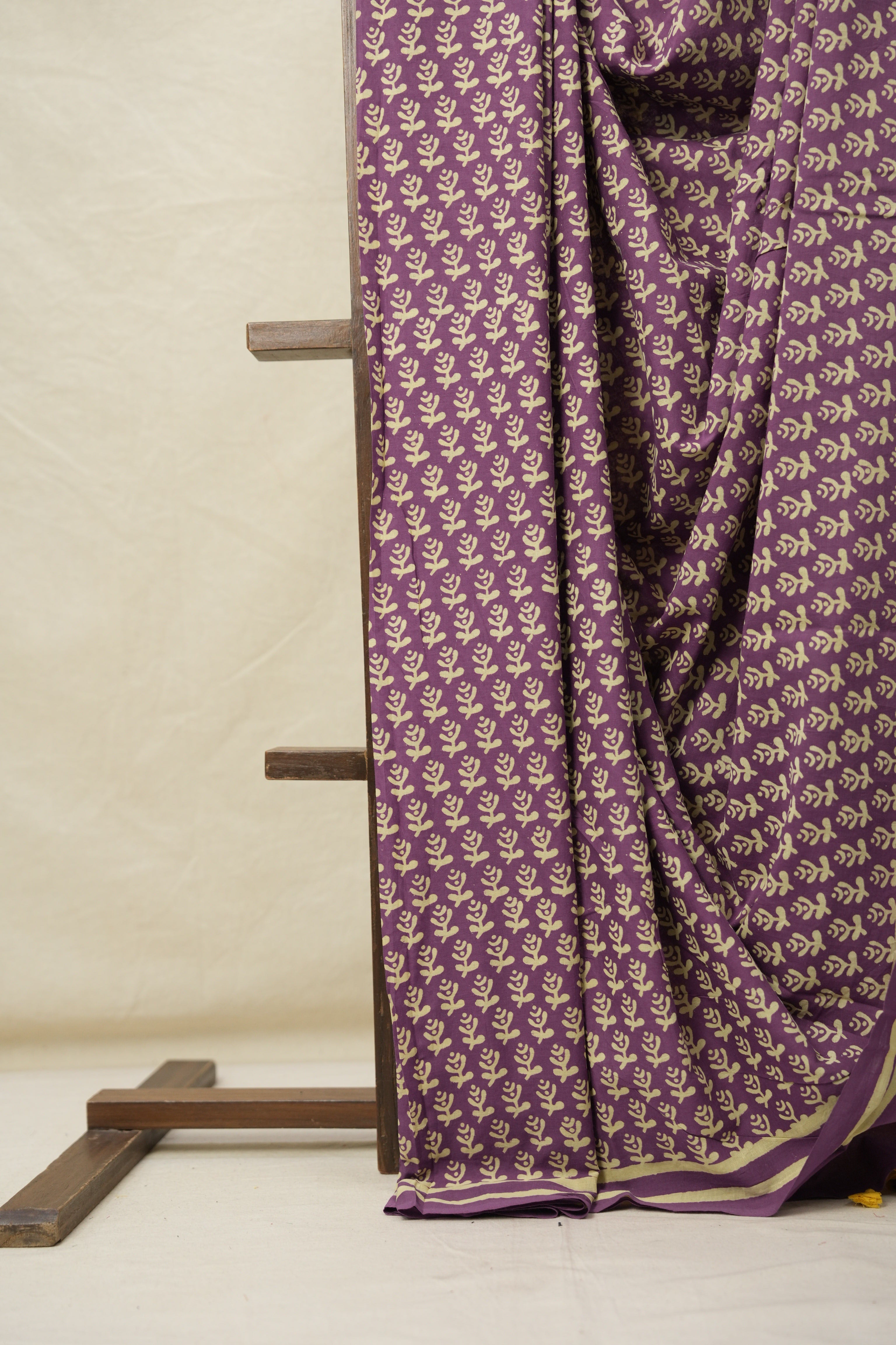 Lavender HBP Cotton Saree - SRLCS3057