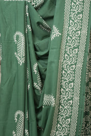 Green HBP Cotton Saree - SRGCS3259
