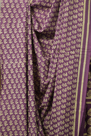 Lavender HBP Cotton Saree - SRLCS3057
