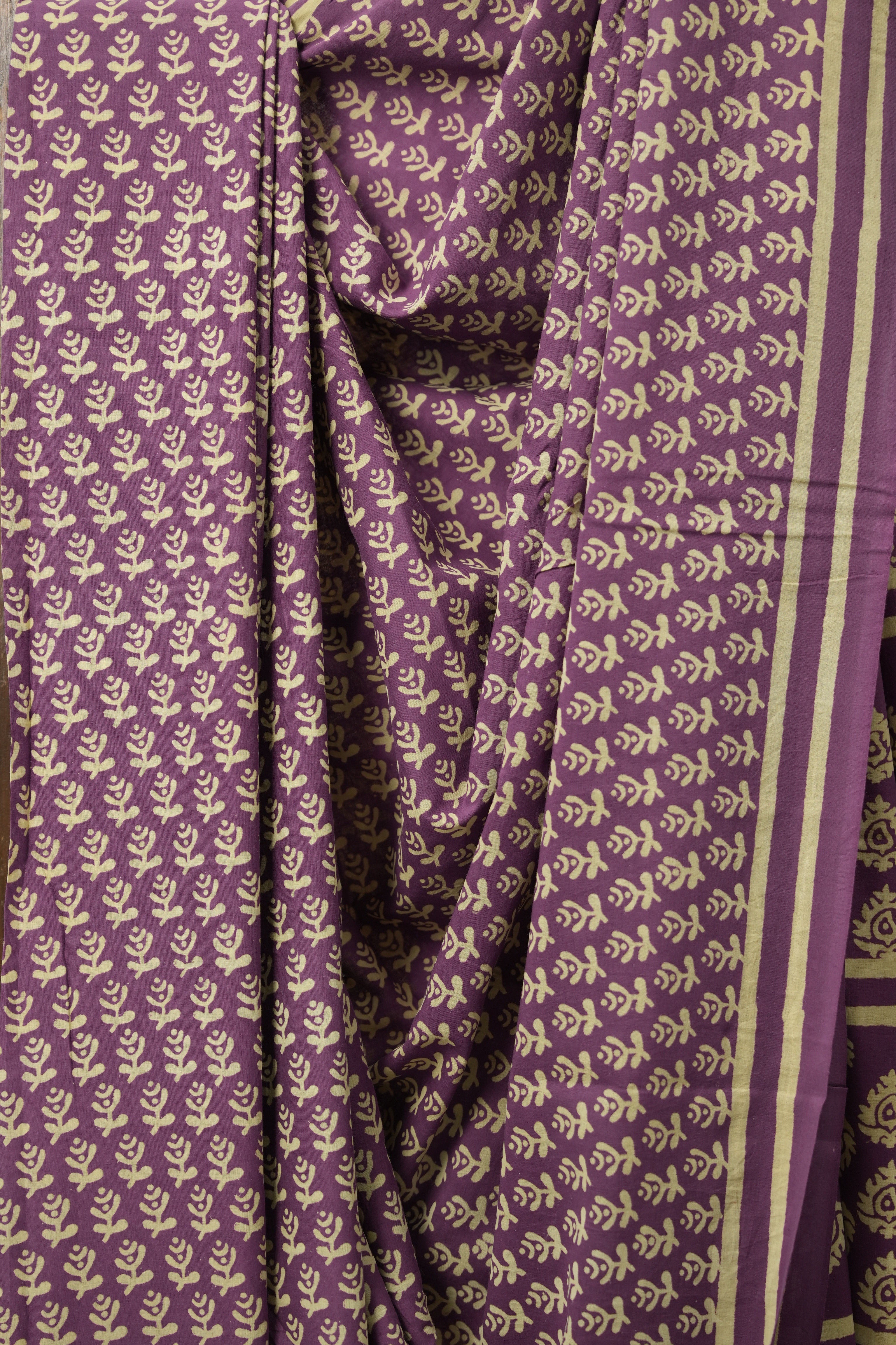 Lavender HBP Cotton Saree - SRLCS3057