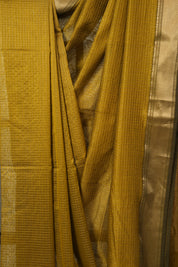 Mustard Maheshwari Saree - SRMMS1100