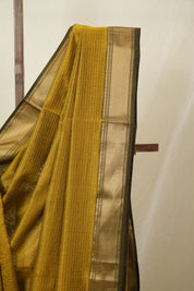 Mustard Maheshwari Saree - SRMMS1100