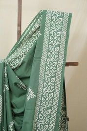 Green HBP Cotton Saree - SRGCS3259