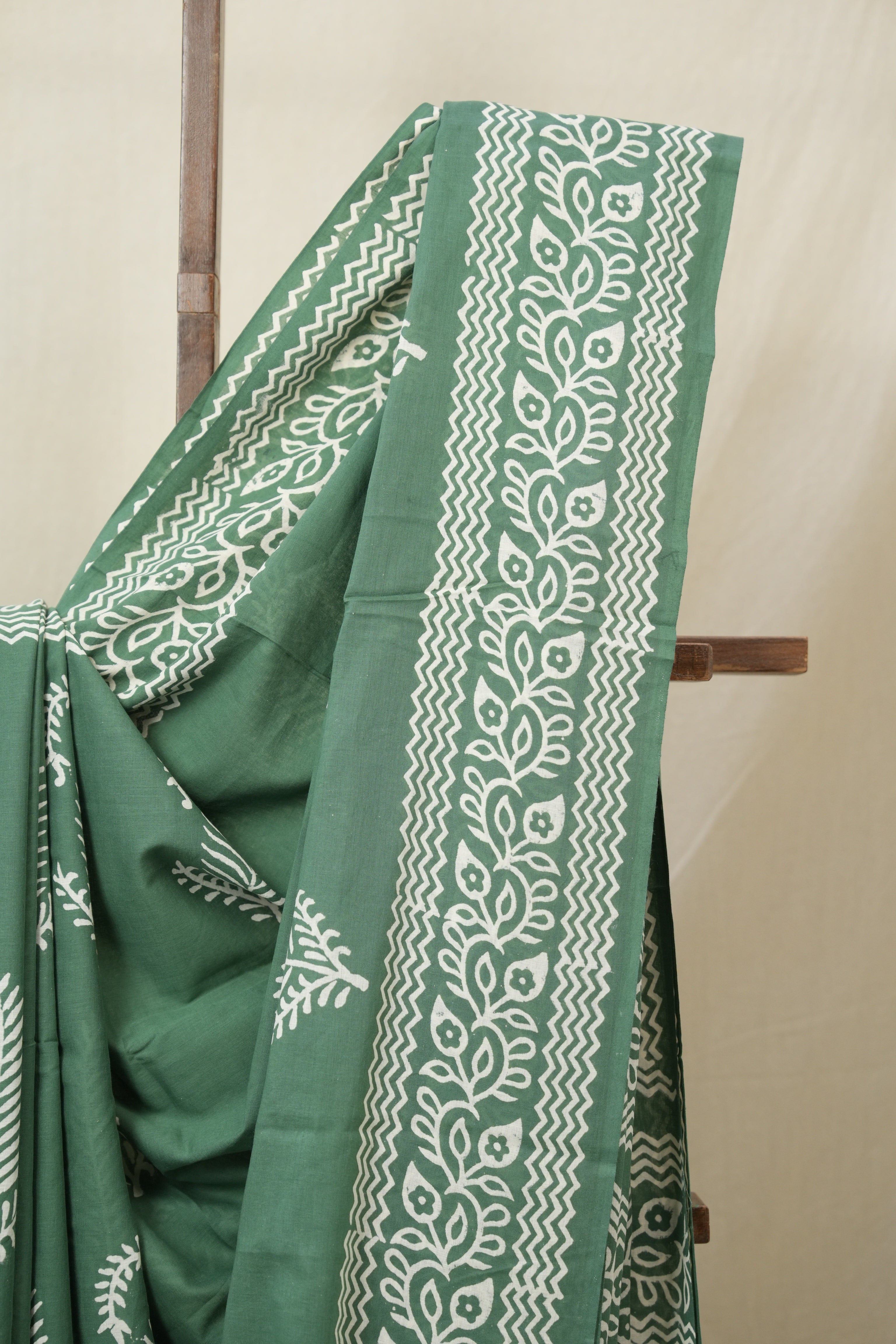Green HBP Cotton Saree - SRGCS3259