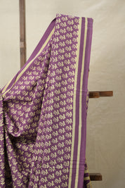 Lavender HBP Cotton Saree - SRLCS3057
