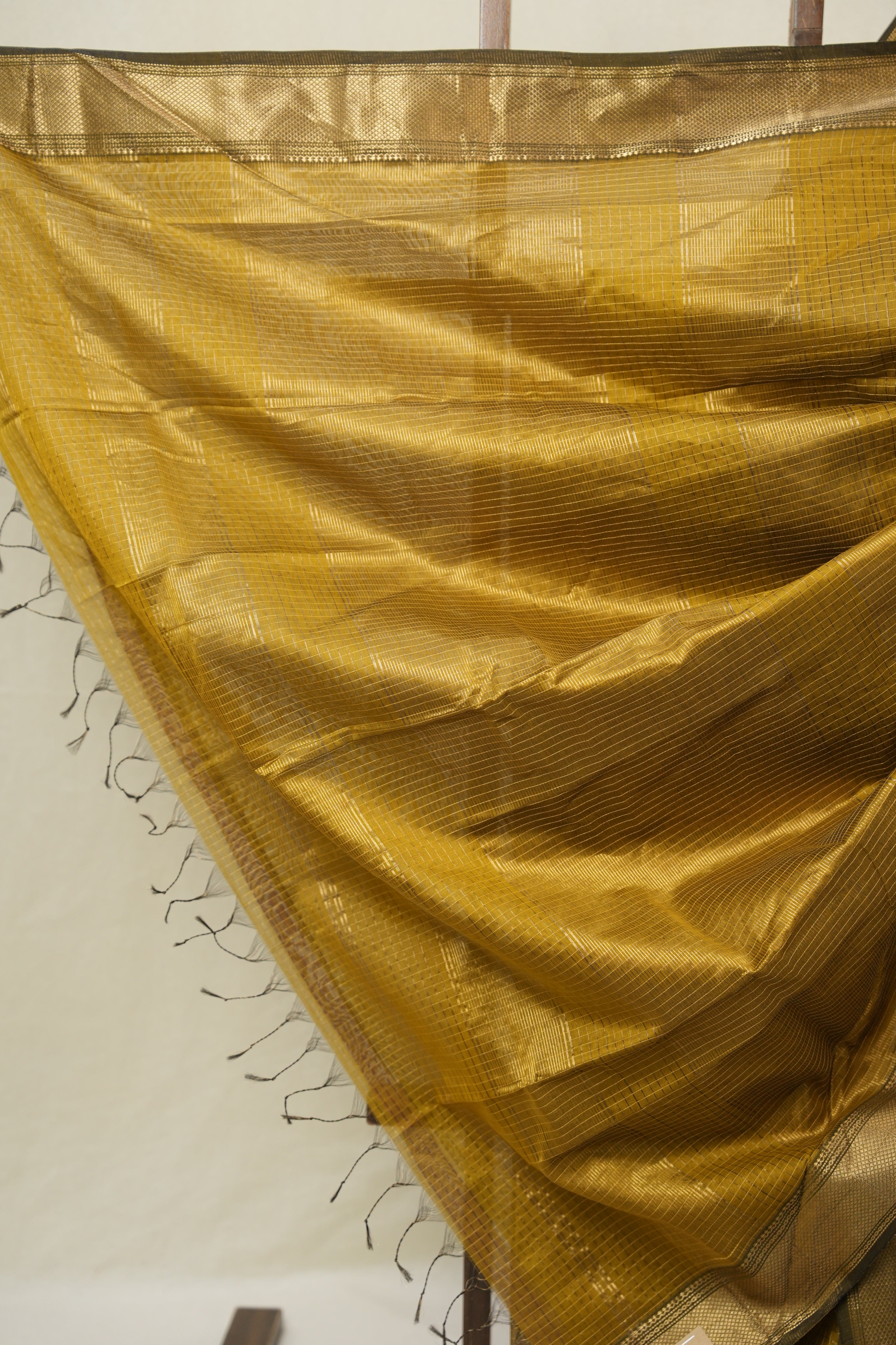 Mustard Maheshwari Saree - SRMMS1100