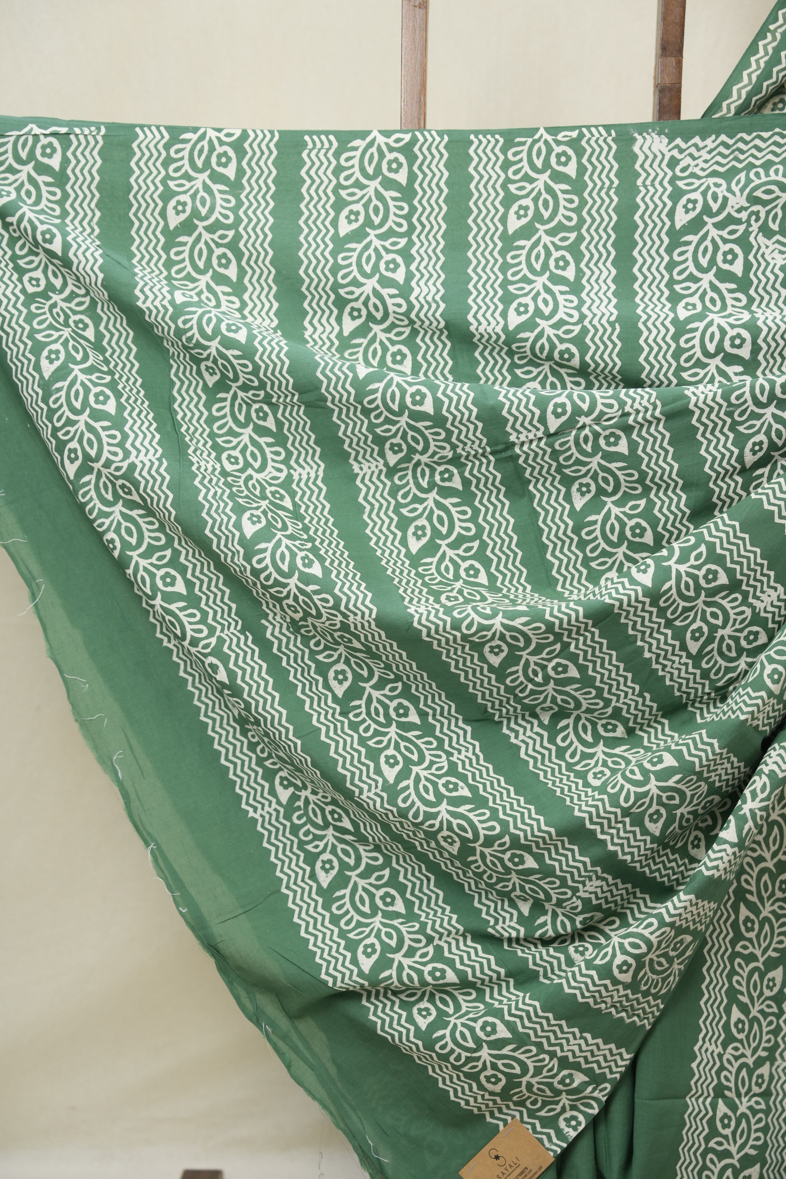Green HBP Cotton Saree - SRGCS3259