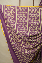 Lavender HBP Cotton Saree - SRLCS3057