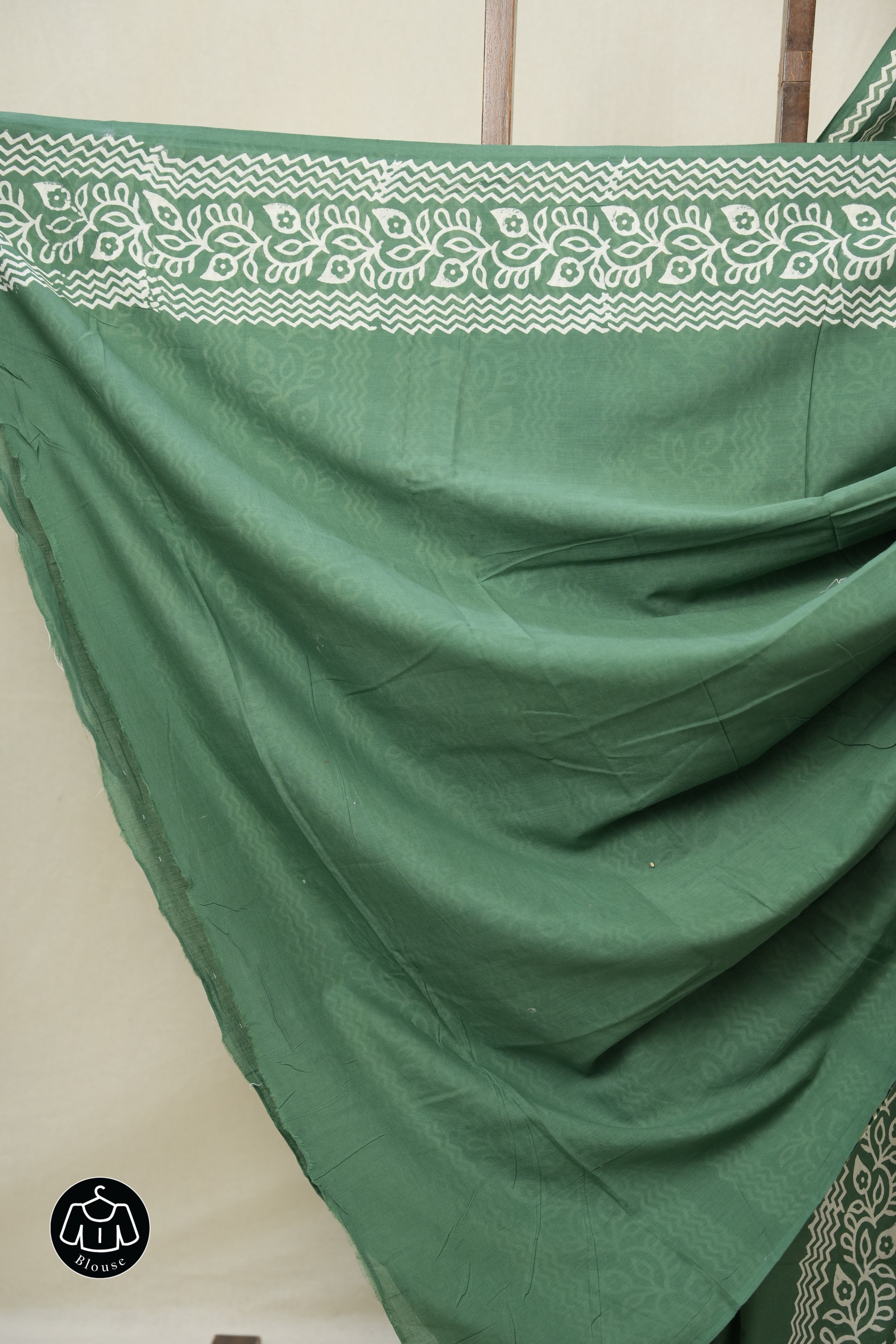 Green HBP Cotton Saree - SRGCS3259