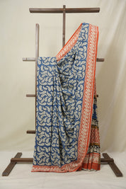 Blue HBP Cotton Saree - SRBCS3258