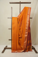 Orange Maheshwari Saree - SROMS1099
