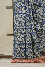 Blue HBP Cotton Saree - SRBCS3258