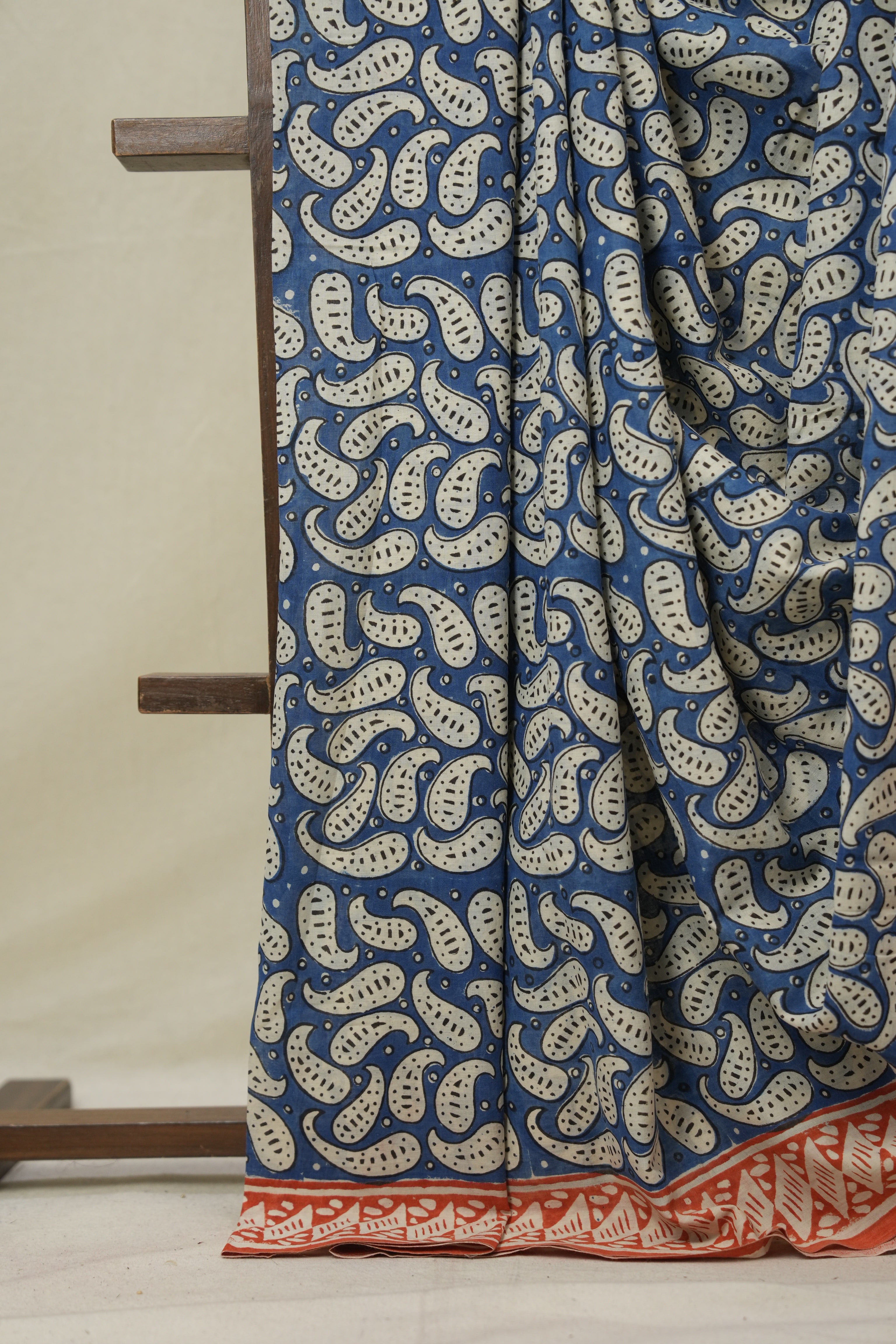 Blue HBP Cotton Saree - SRBCS3258