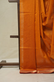 Orange Maheshwari Saree - SROMS1099