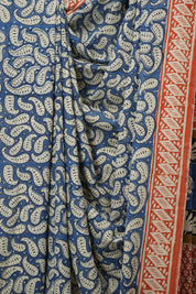 Blue HBP Cotton Saree - SRBCS3258