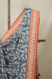 Blue HBP Cotton Saree - SRBCS3258
