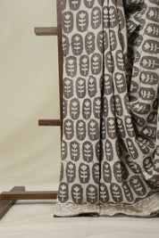 Grey HBP Cotton Saree - SRGCS3257