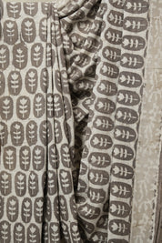 Grey HBP Cotton Saree - SRGCS3257