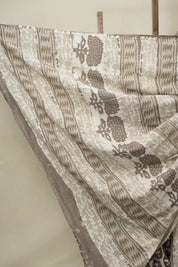 Grey HBP Cotton Saree - SRGCS3257