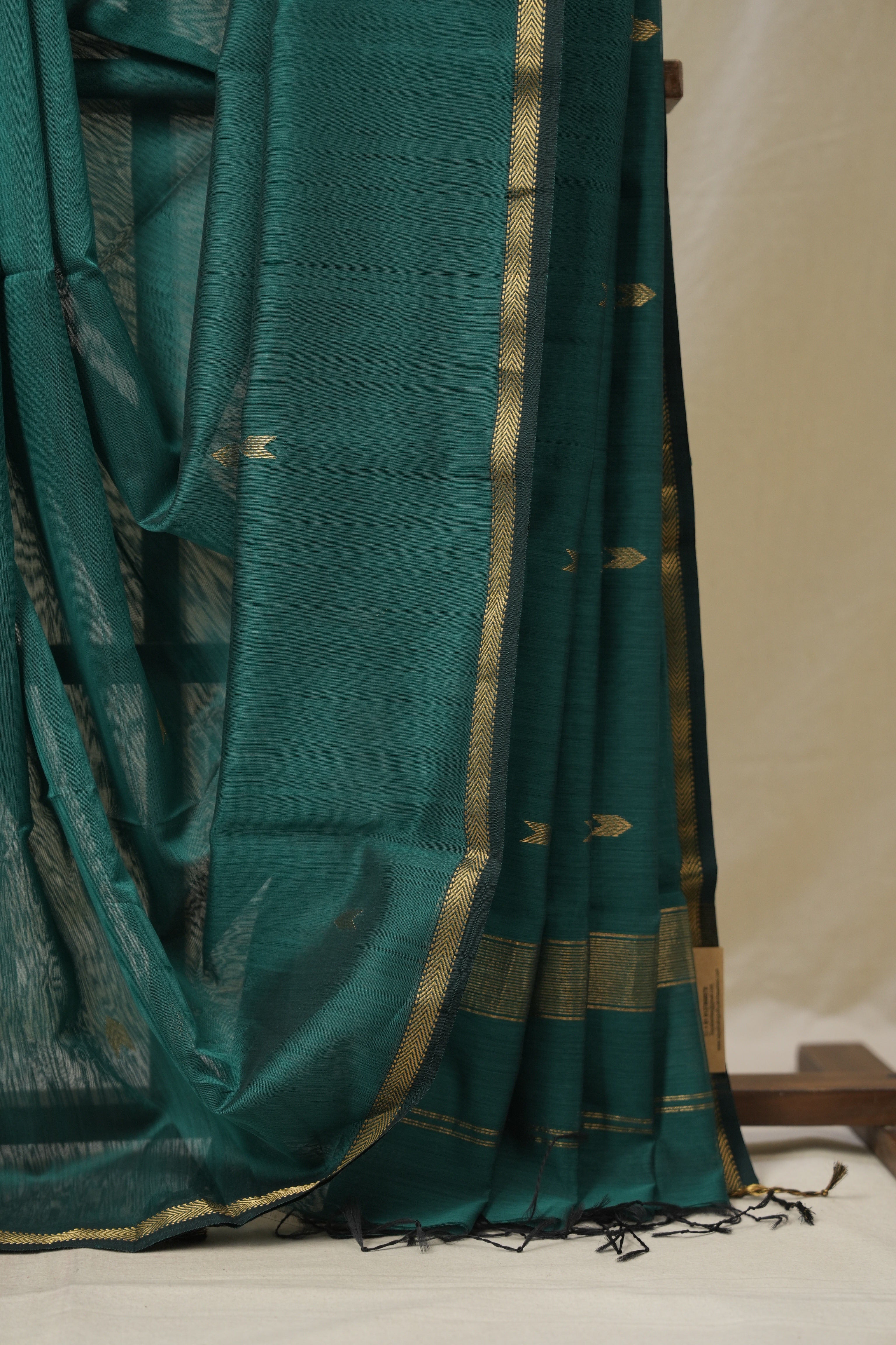 Green Maheshwari Saree - SRGMS1096