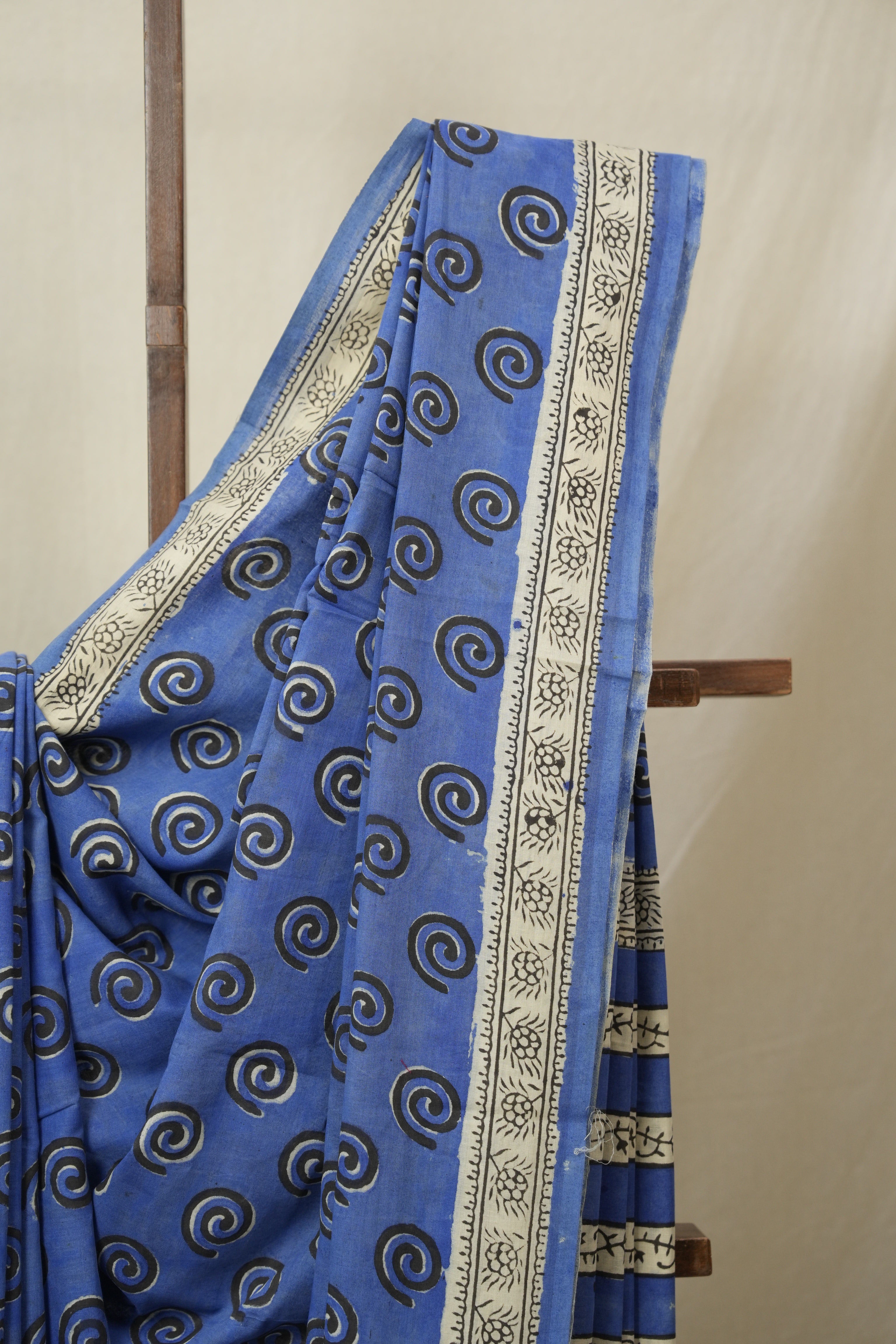 Blue HBP Cotton Saree - SRBCS3256