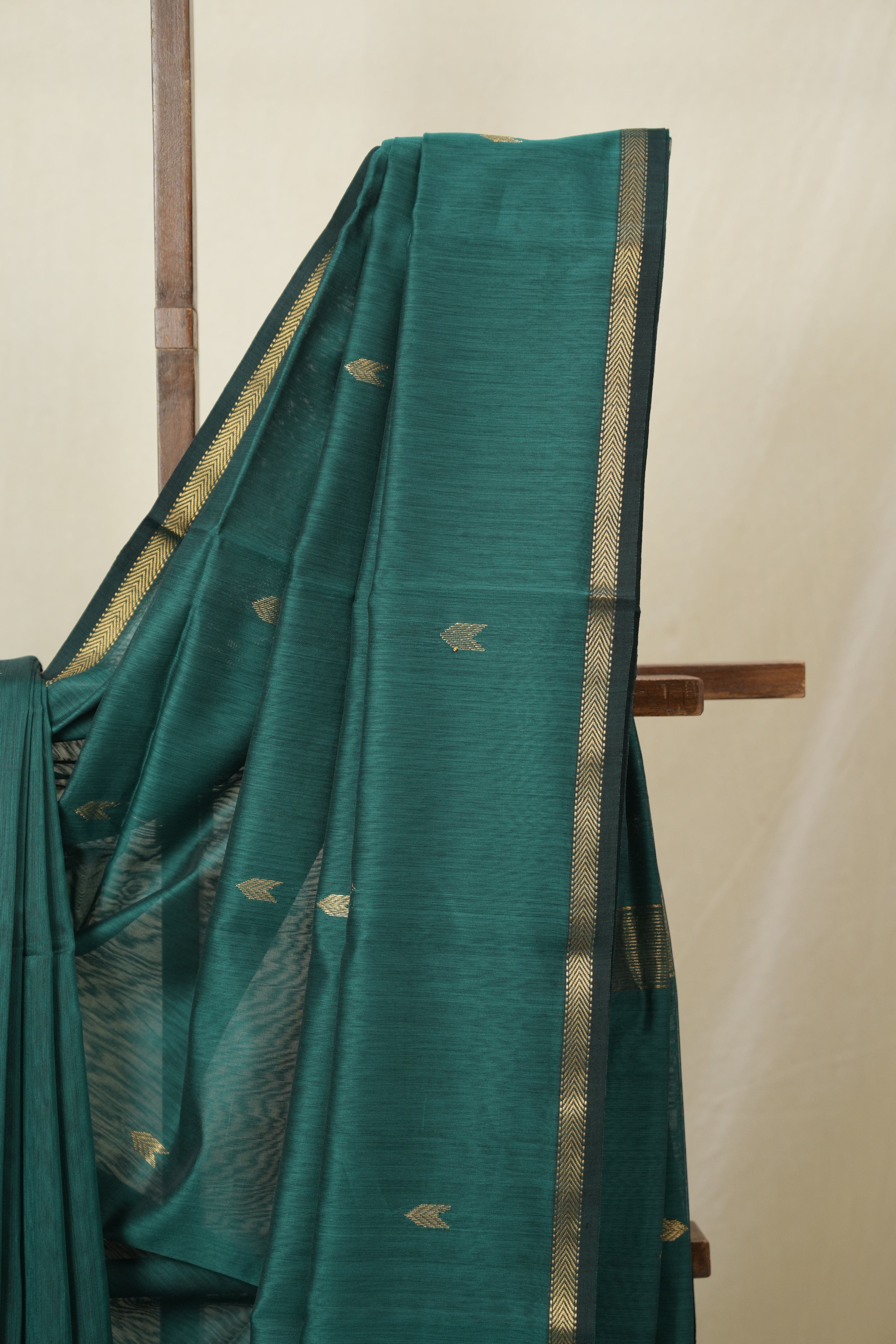 Green Maheshwari Saree - SRGMS1096
