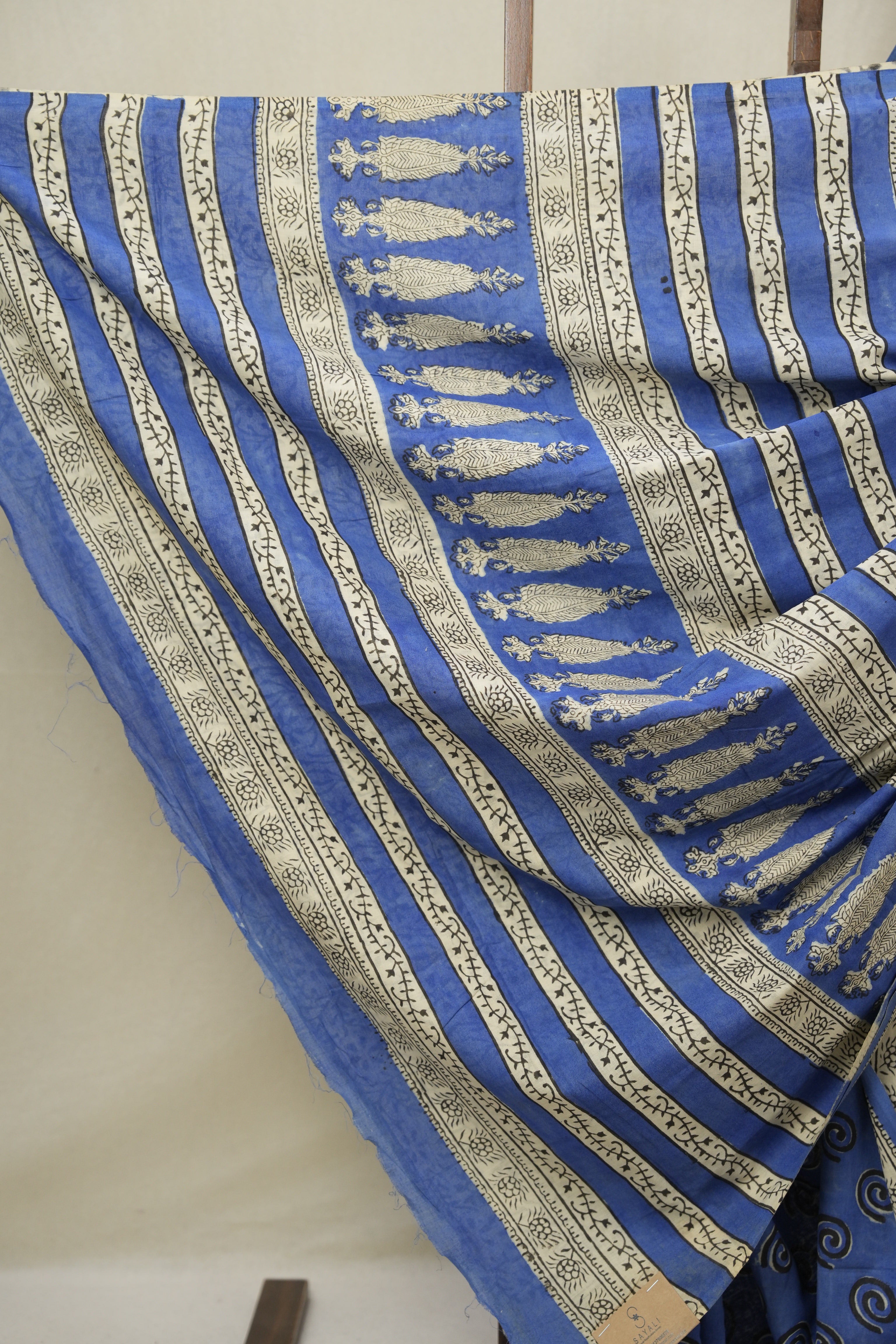 Blue HBP Cotton Saree - SRBCS3256