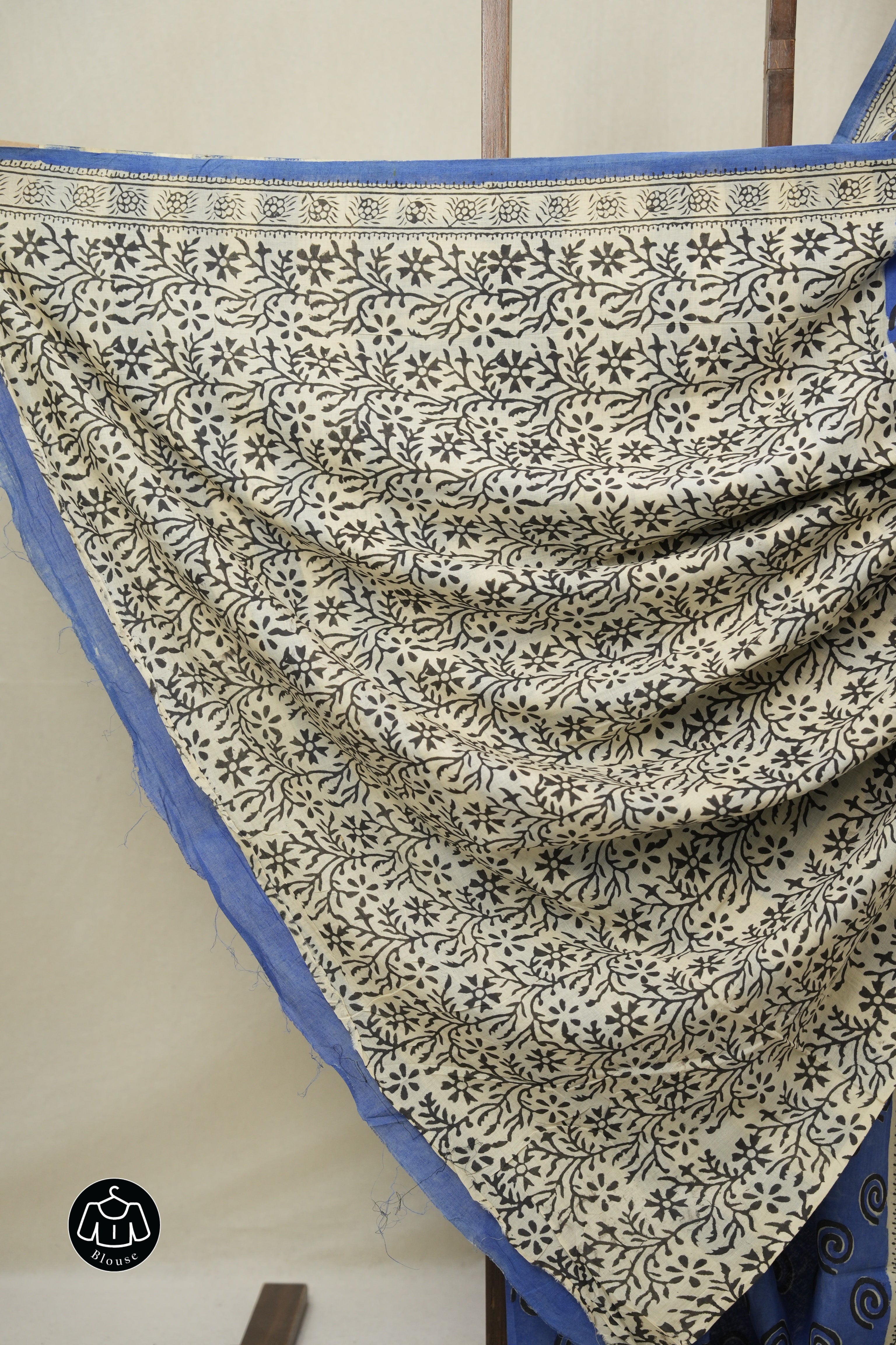 Blue HBP Cotton Saree - SRBCS3256
