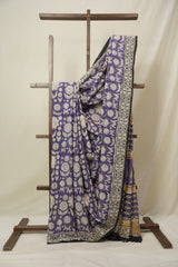 Purple HBP Cotton Saree - SRPCS3255